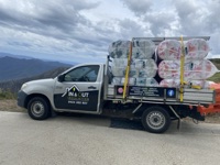 The In & Out Insulation ute loaded with batts, Westmeadows